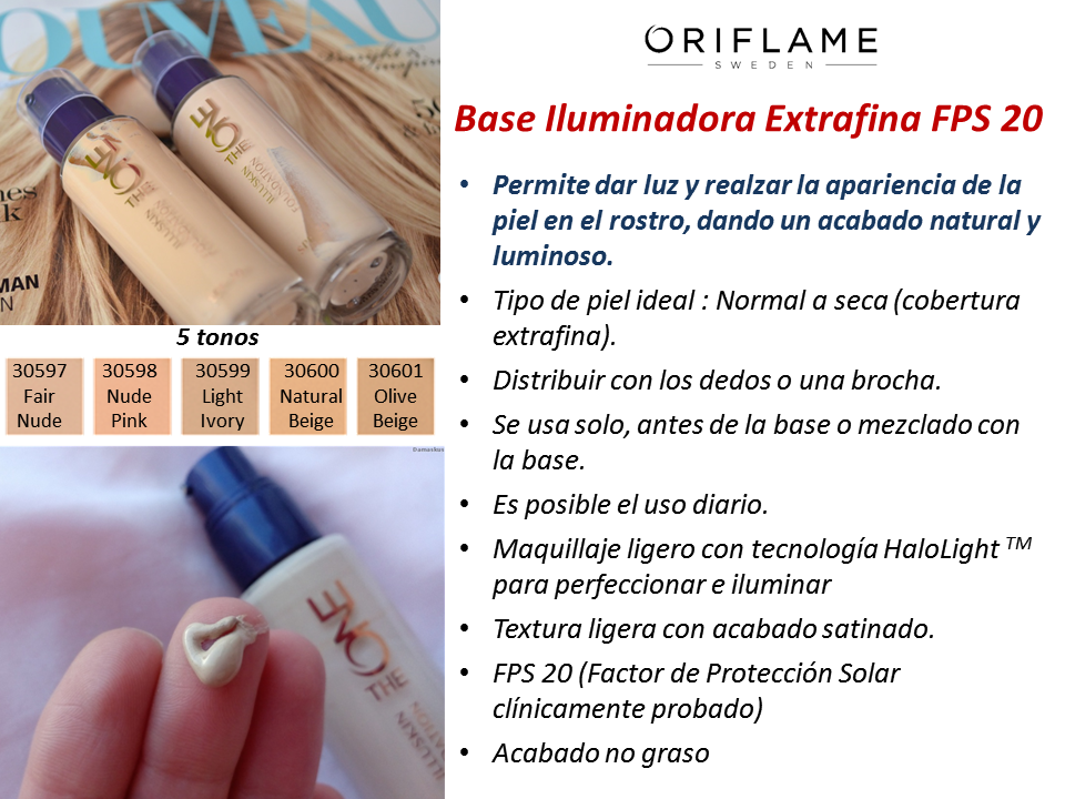 Oriflame Base Iluminadora Extrafina FPS 20